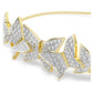 Idyllia Lilia bracelet Butterfly, White, Gold-tone plated