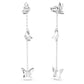 Idyllia Lilia drop earrings Butterfly, Blue, Rhodium plated