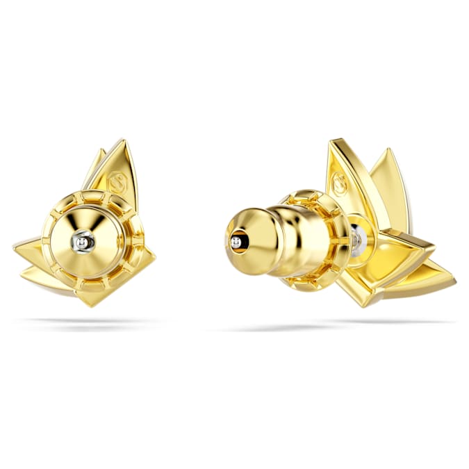 Idyllia Lilia stud earrings Butterfly, White, Gold-tone plated