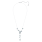 Idyllia Lilia Y necklace Butterfly, Blue, Rhodium plated