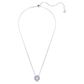 Idyllia pendant Mixed cuts, Flower, Blue, Rhodium plated