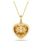 Idyllia pendant Octagon cut, Crystal pearl, Heart, Pink, Gold-tone plated