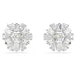 Idyllia stud earrings Mixed cuts, Snowflake, White, Rhodium plated