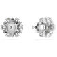 Idyllia stud earrings Mixed cuts, Snowflake, White, Rhodium plated