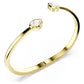 Imber bangle Mixed cuts, White, Gold-tone plated
