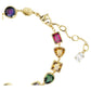 Imber bracelet Mixed cuts, Multicolored, Gold-tone plated