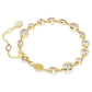 Imber bracelet Mixed cuts, White, Gold-tone plated