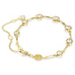 Imber bracelet Mixed round cuts, White, Gold-tone plated