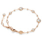 Imber bracelet Round cut, White, Rose gold-tone plated