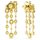Imber drop earrings Round cut, Chandelier, White, Gold-tone plated
