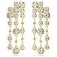 Imber drop earrings Round cut, Chandelier, White, Gold-tone plated