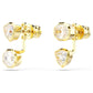 Imber earring jackets Asymmetrical design, Mixed cuts, White, Gold-tone plated