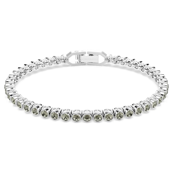Imber Emily Tennis bracelet Round cut, Black, Rhodium plated
