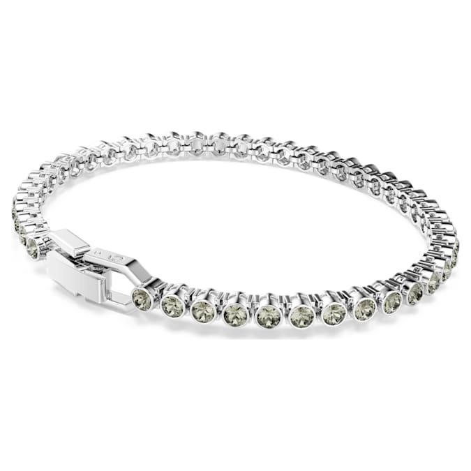 Imber Emily Tennis bracelet Round cut, Black, Rhodium plated