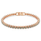Imber Emily Tennis bracelet Round cut, Black, Rose gold-tone plated