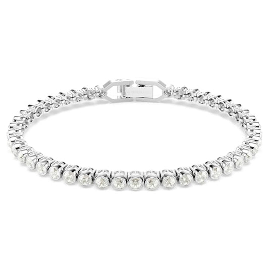 Imber Emily Tennis bracelet Round cut, White, Rhodium plated
