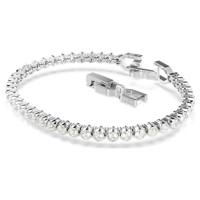 Imber Emily Tennis bracelet Round cut, White, Rhodium plated