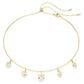 Imber necklace Mixed cuts, White, Gold-tone plated