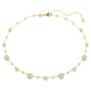Imber necklace Round cut, Scattered design, White, Gold-tone plated