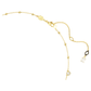 Imber necklace Round cut, Scattered design, White, Gold-tone plated