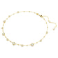 Imber necklace Round cut, Scattered design, White, Gold-tone plated