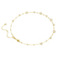 Imber necklace Round cut, Scattered design, White, Gold-tone plated