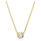 Imber pendant Round cut, White, Gold-tone plated