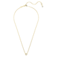 Imber pendant Round cut, White, Gold-tone plated