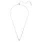 Imber pendant Round cut, White, Rhodium plated