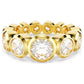 Imber ring Mixed round cuts, White, Gold-tone plated