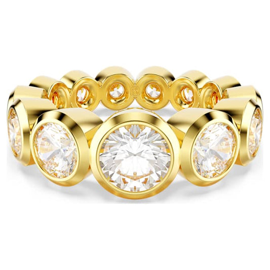 Imber ring Mixed round cuts, White, Gold-tone plated