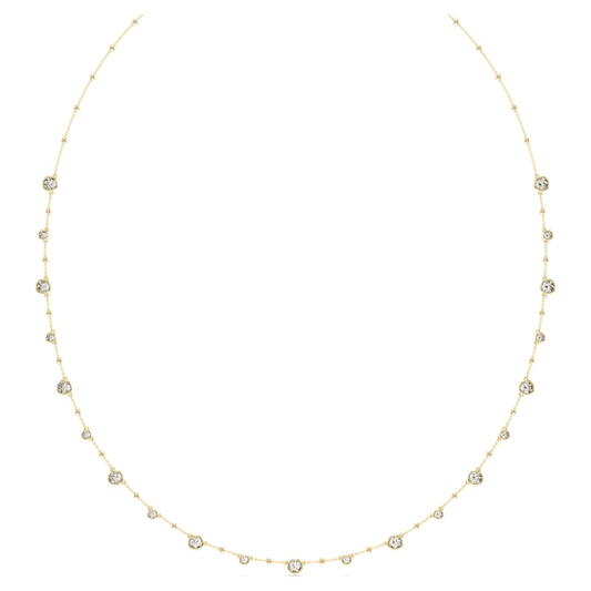 Imber strandage Round cut, White, Gold-tone plated