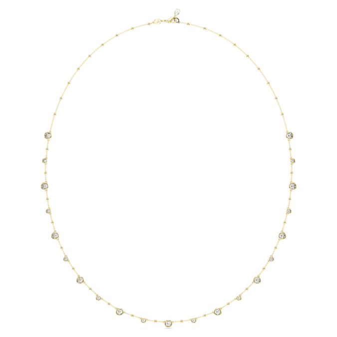 Imber strandage Round cut, White, Gold-tone plated