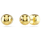 Imber stud earrings Round cut, White, Gold-tone plated