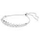 Imber Tennis bracelet Mixed round cuts, White, Rhodium plated