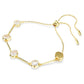 Imber Tennis necklace Magnetic closure, Mixed cuts, White, Gold-tone plated