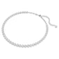 Imber Tennis necklace Round cut, White, Rhodium plated
