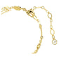 Imber wide bracelet Round cut, White, Gold-tone plated