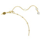 Imber Y necklace Round cut, White, Gold-tone plated