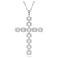 Insigne pendant Mixed cuts, Cross, White, Rhodium plated