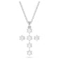 Insigne pendant Round cut, Cross, White, Rhodium plated