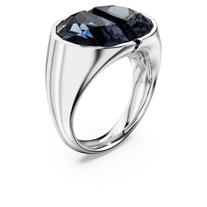 Lucent cocktail ring Gray, Rhodium plated