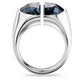 Lucent cocktail ring Gray, Rhodium plated
