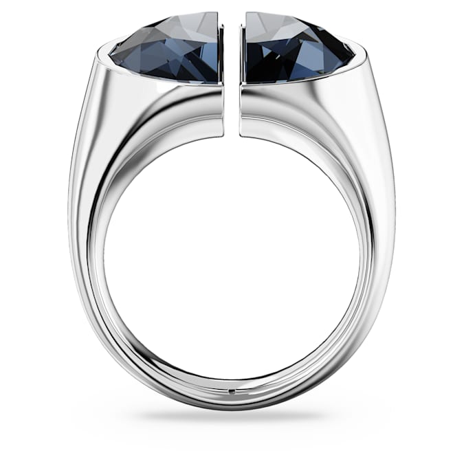 Lucent cocktail ring Gray, Rhodium plated
