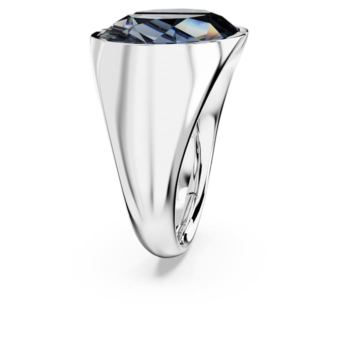 Lucent cocktail ring Gray, Rhodium plated