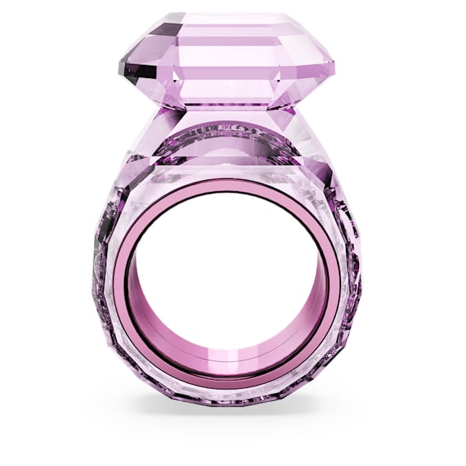 Lucent cocktail ring Octagon cut, Pink