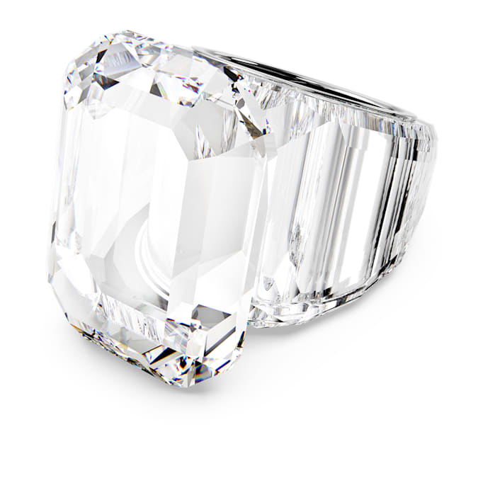Lucent cocktail ring Octagon cut, White
