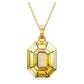 Lucent pendant Octagon shape, Yellow, Gold-tone plated
