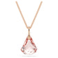 Lunar drop pendant Pink, Rose gold-tone plated