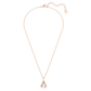 Lunar drop pendant Pink, Rose gold-tone plated
